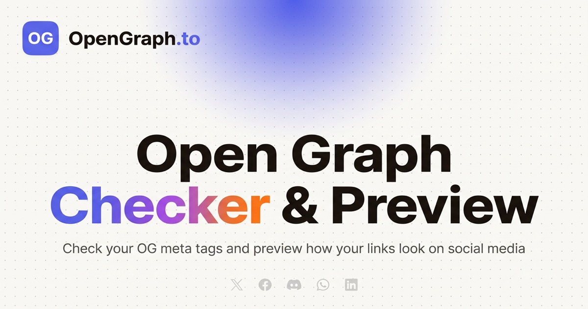 Verificador de Open Graph Gratis — Preview OG | OpenGraph.to